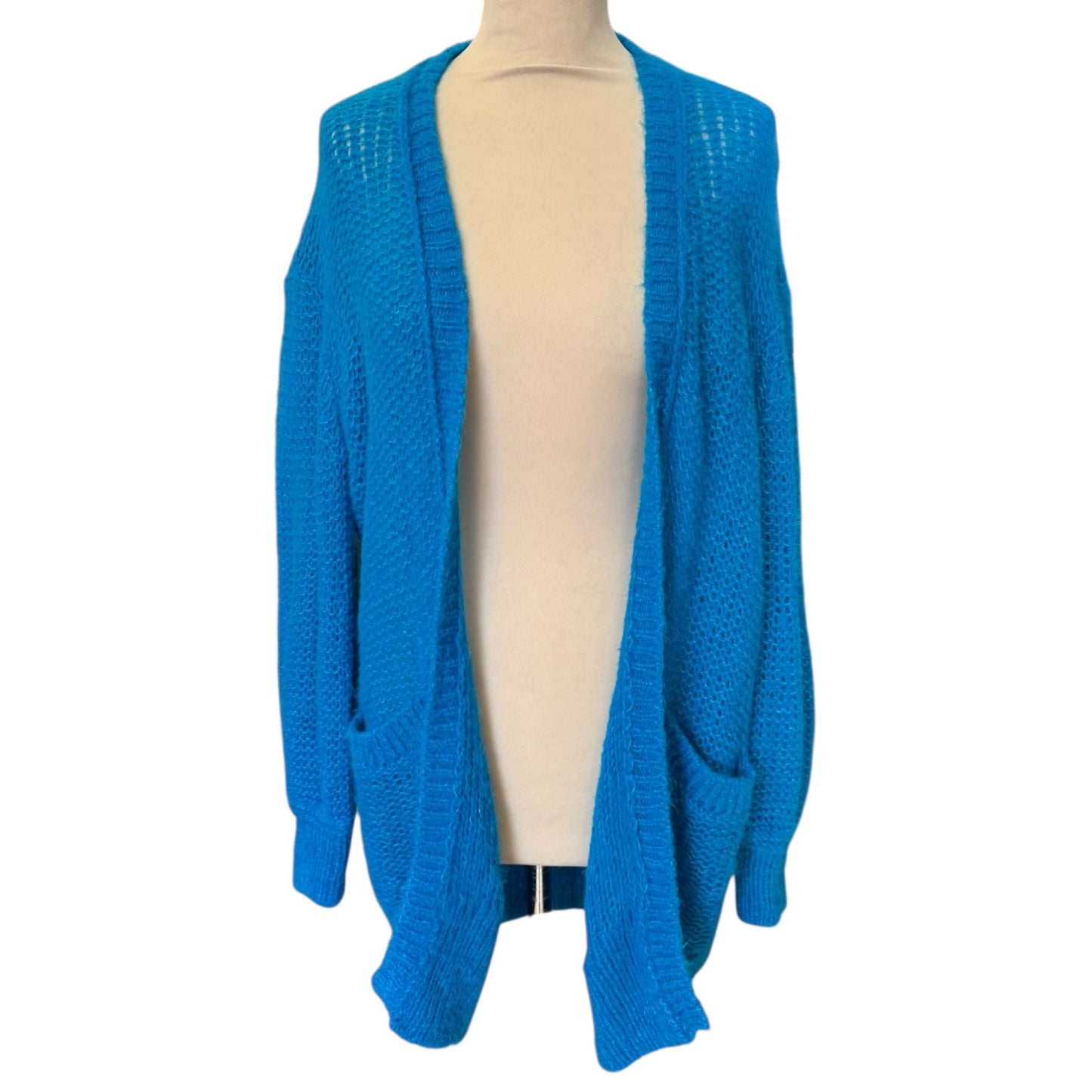 Marc Cain Blue 'Smile' Longline Cardigan - 12/14