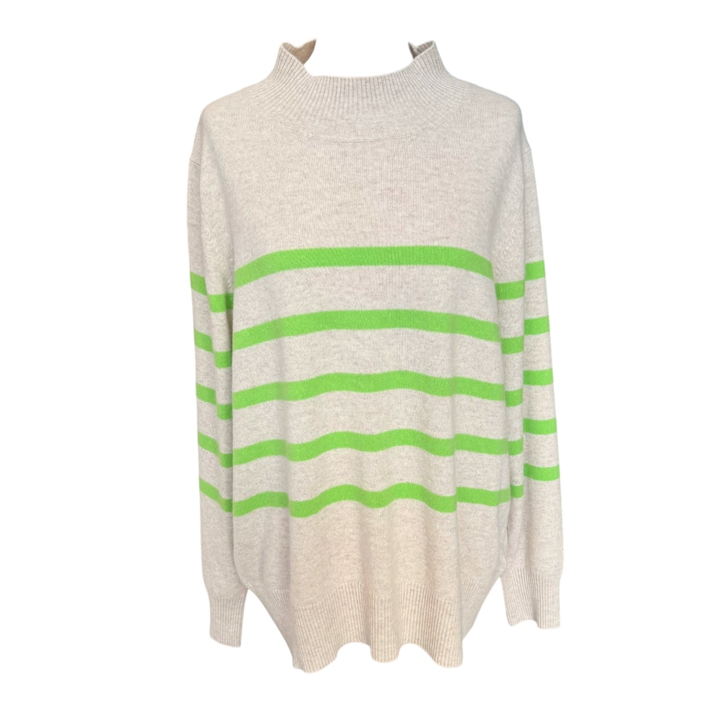 Autograph Beige and Green Cashmere Sweater - 20