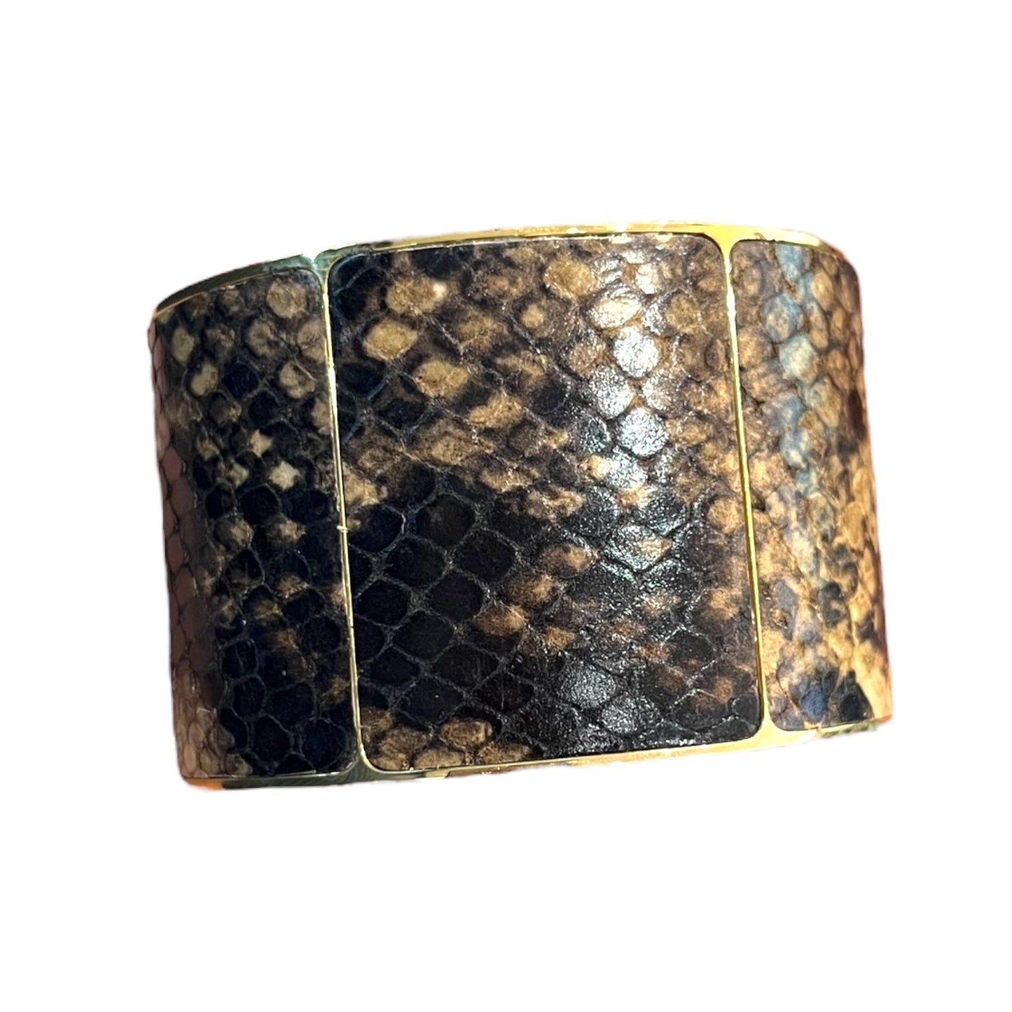 Aspinal Leather and Gold Cuff