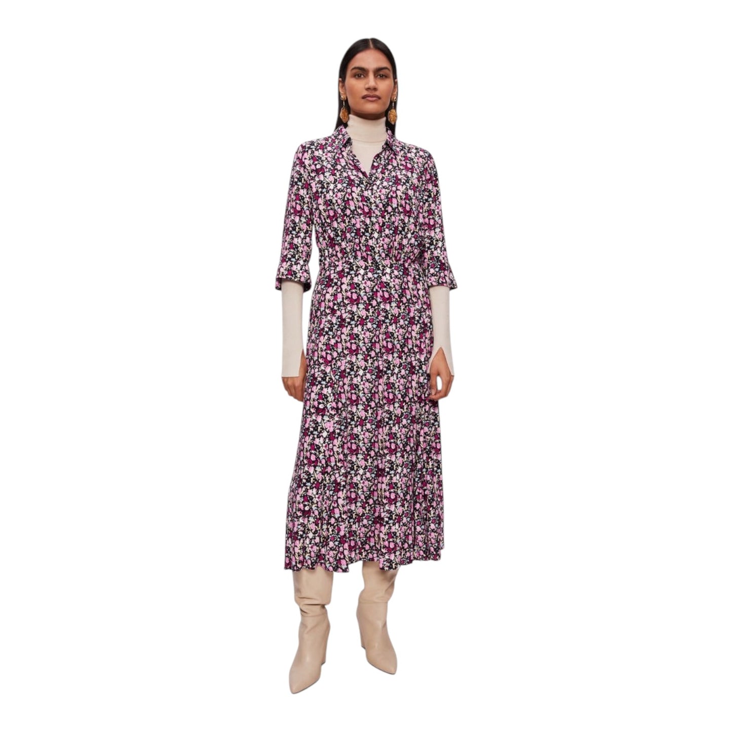 Jigsaw Carnation Midi Dress - 14