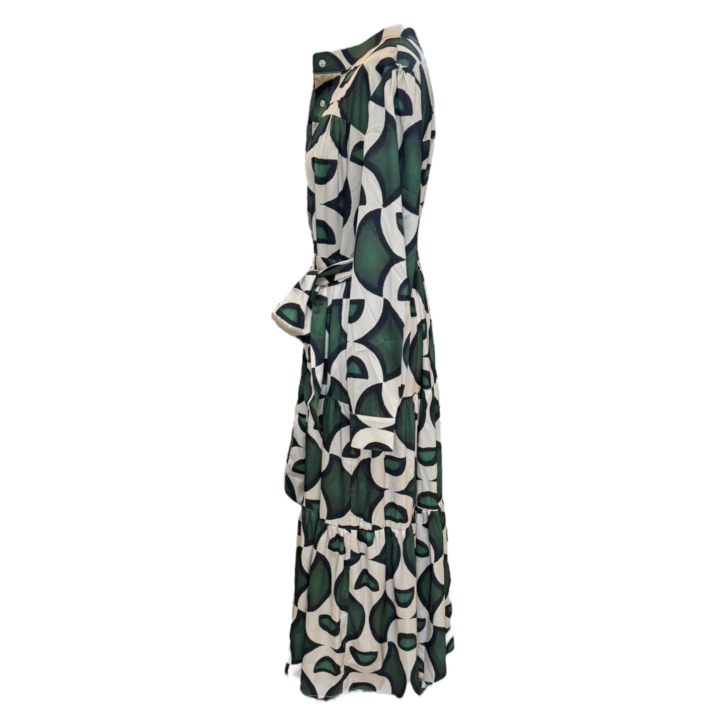 Anonyme Green and Black Gallery Damia Midi Dress -14/16