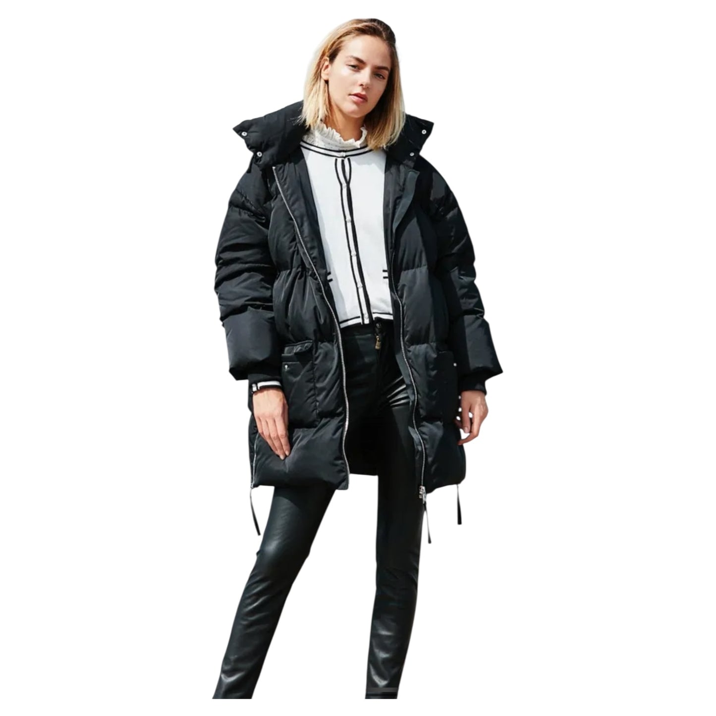 Claudie Pierlot Black Puffer Coat - 12