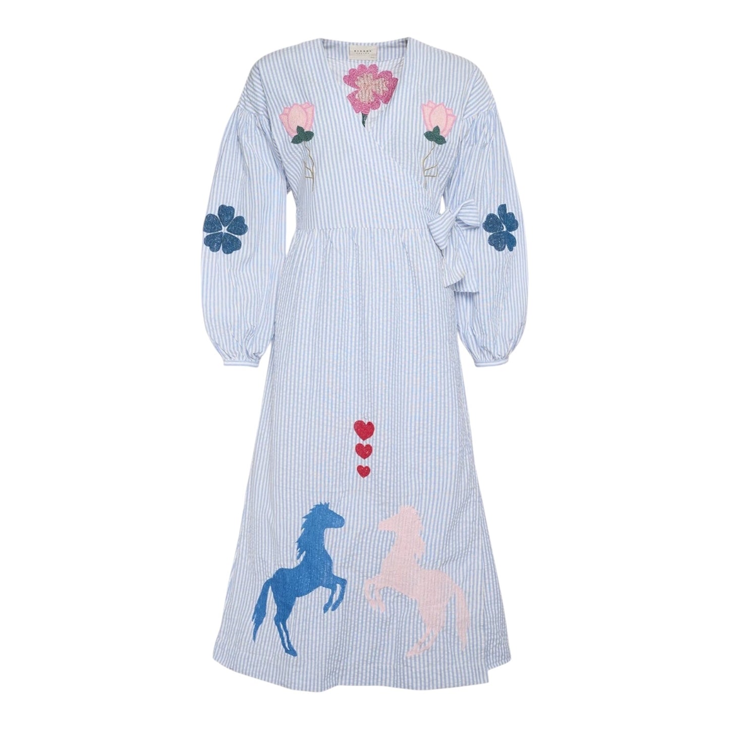 Sissel Edelbo Caro Blue Wrap Dress - One Size