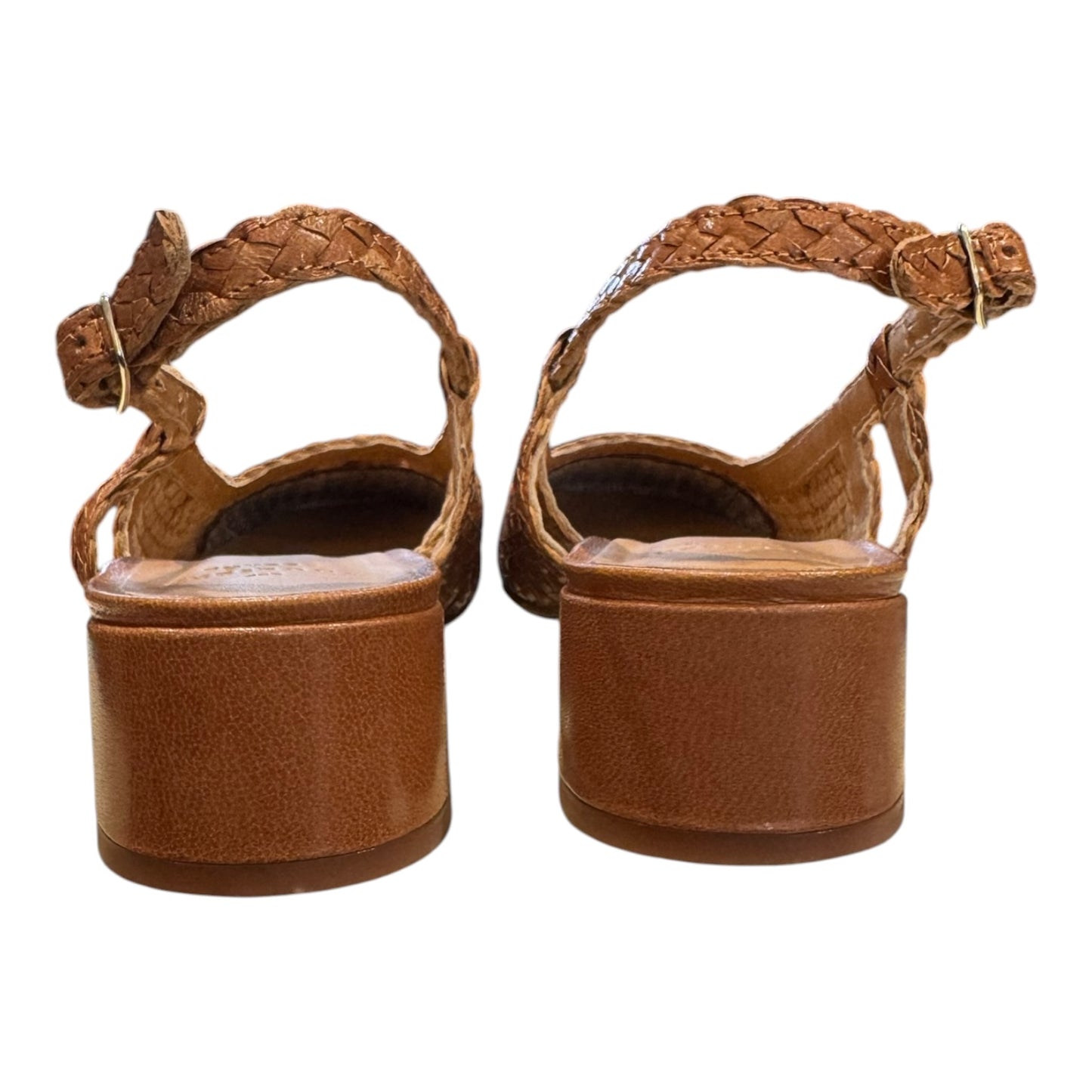 Sézane Noemie Heeled Pumps in Braided Leather - 37/4