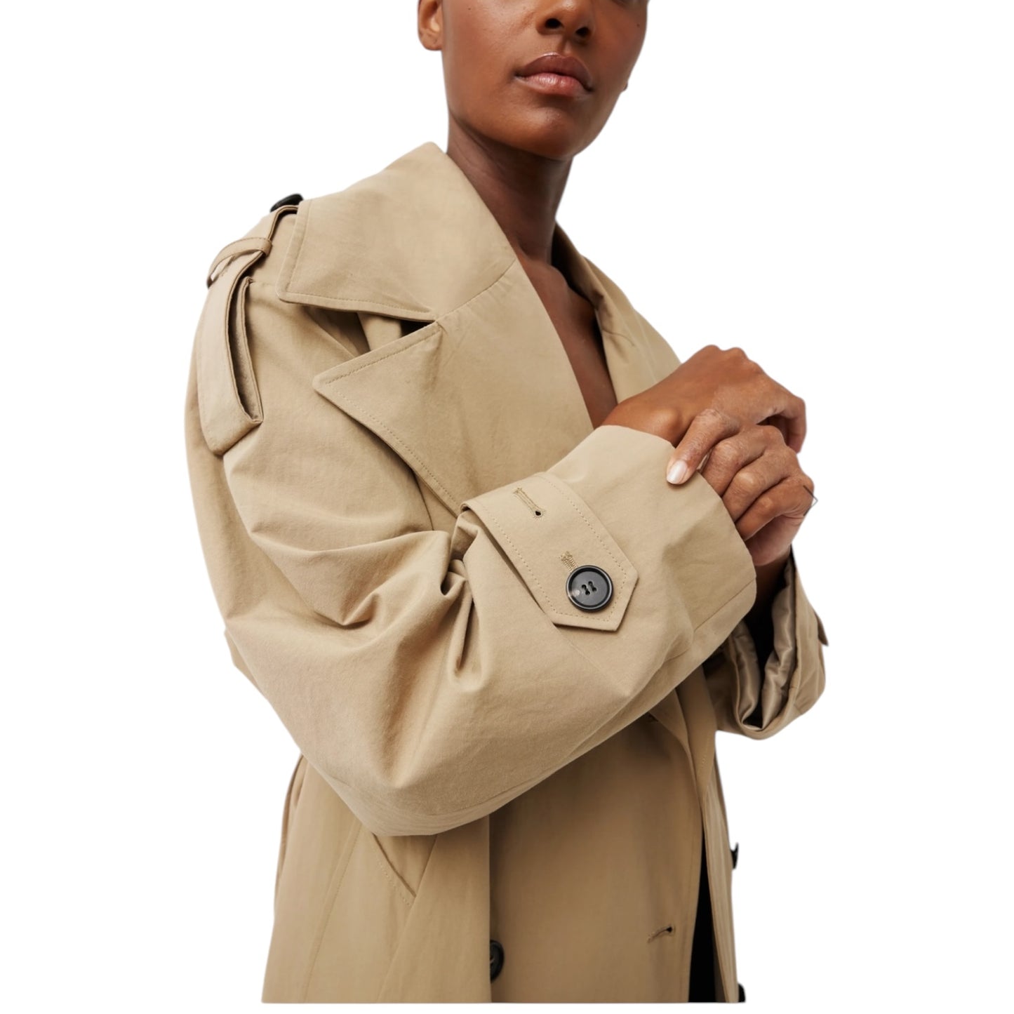 Jigsaw Camel Cotton Trench Coat - 10 - NEW