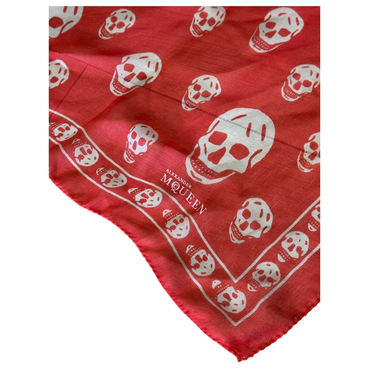 Alexander McQueen Coral Silk Scarf