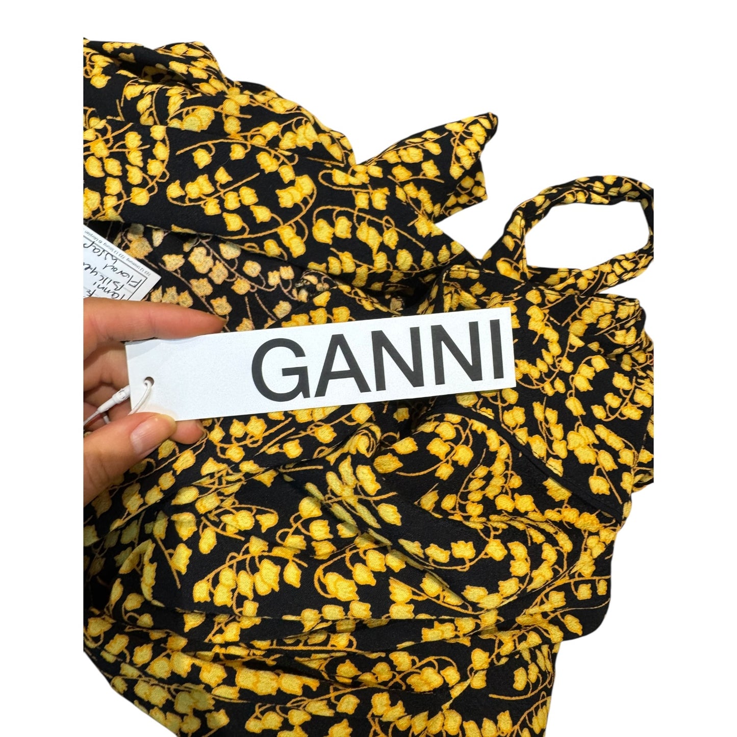 Ganni Goldstone Wrap Dress - 12 - NEW