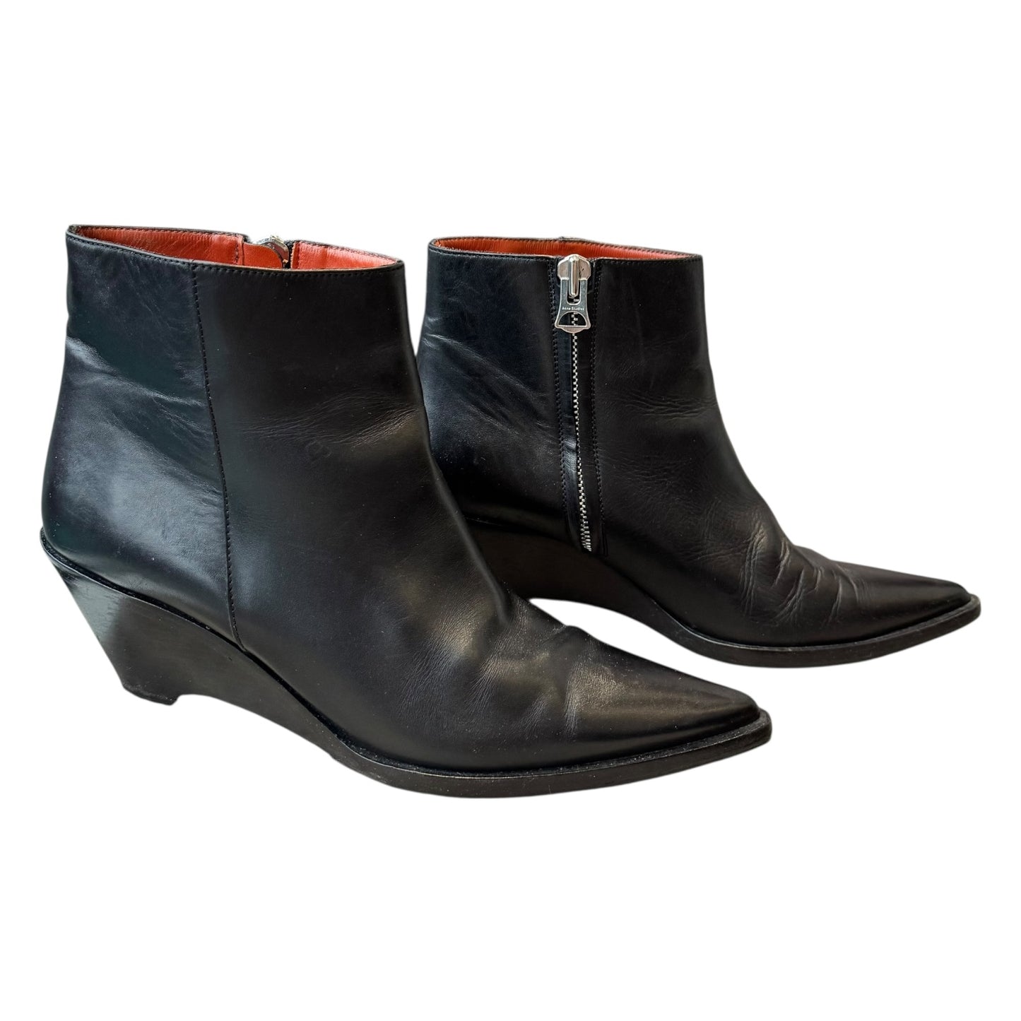 Acne Studios Black Leather Cony Boot - 41/8