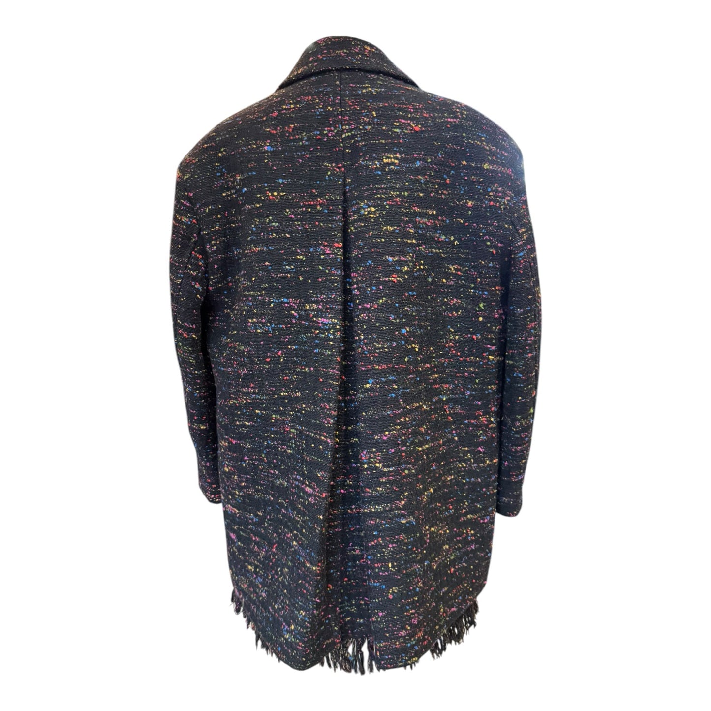 Ganni Black Rainbow Tweed Skirt Suit - 8