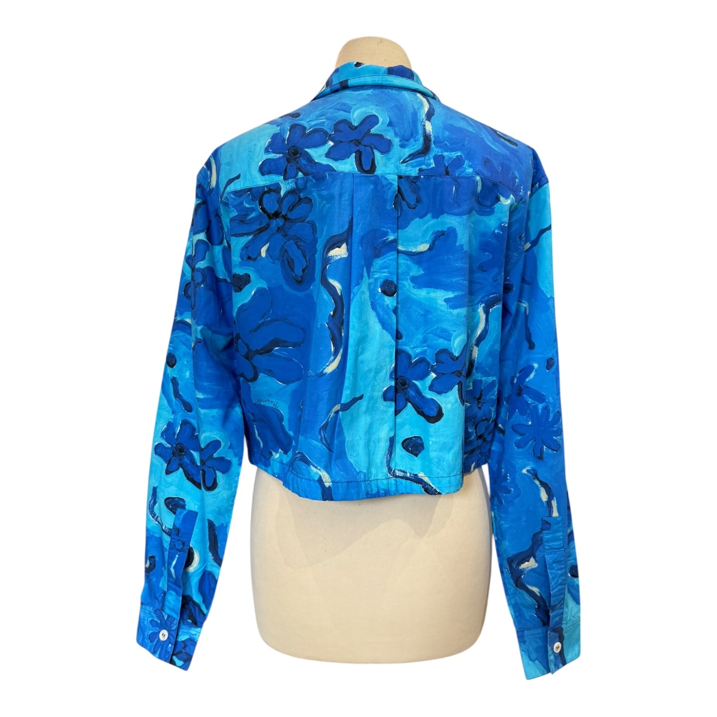 Marni X Flaminia Veronesi Blue Floral Crop Shirt - 10/12