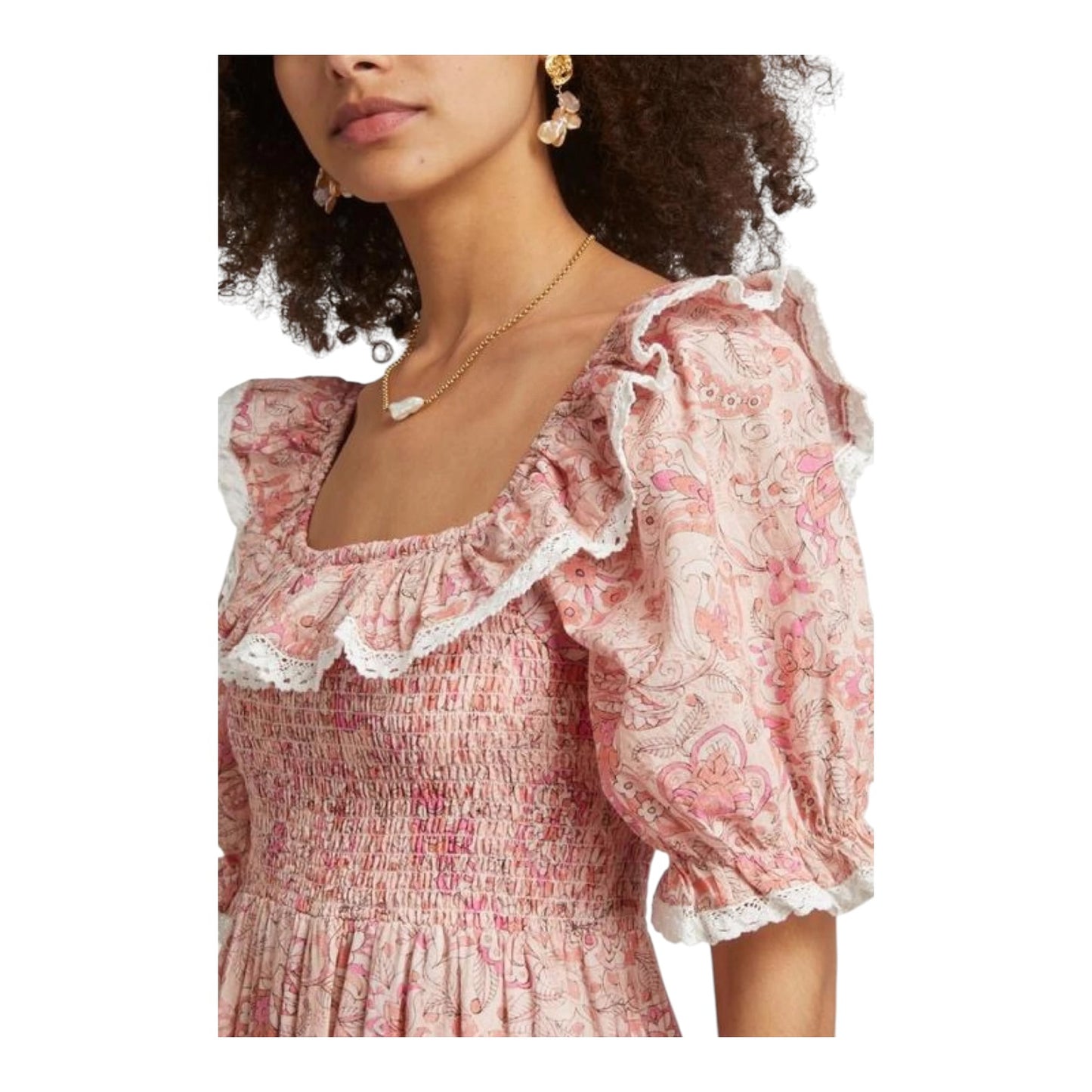 Rixo Joanie Pink Paisley Dress - 16 - NEW