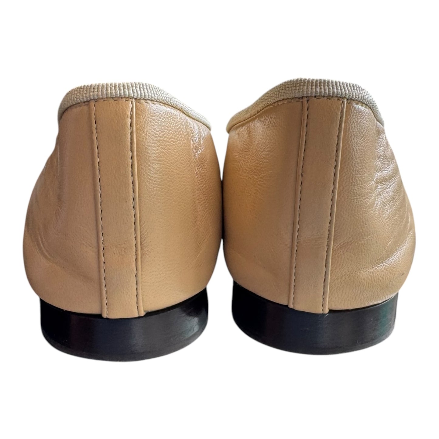 Chanel Ballet Flats in Beige and Black - 39/6
