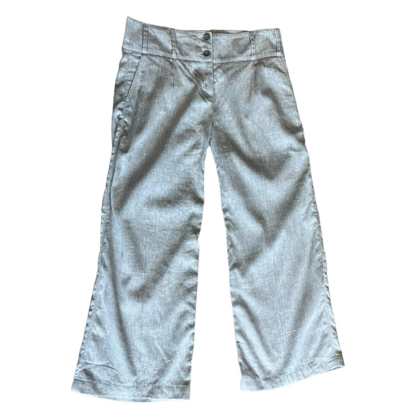 St Martins Grey Linen and Cotton Trousers - 12