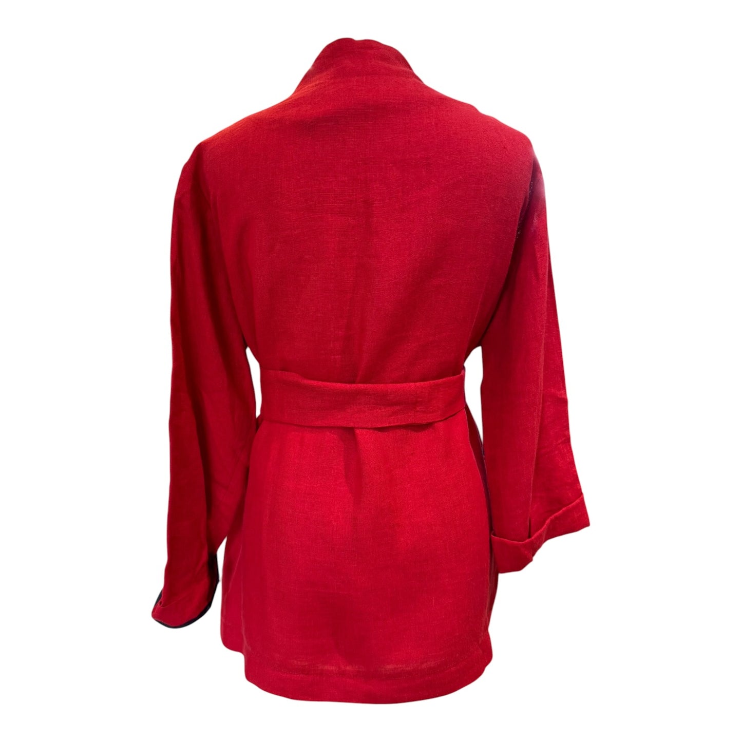 Antoine and Lili Red Linen Kimono Jacket - 14