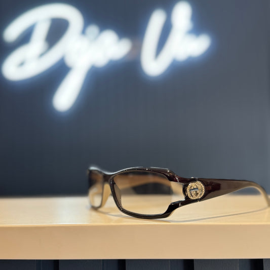 Gucci Black Sunglasses with Diamante Logo