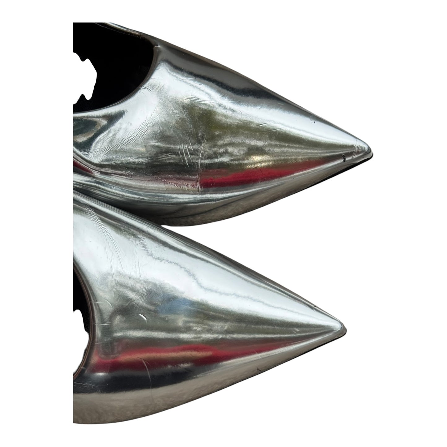Stella McCartney Silver Metallic Indium Hackney Heels - 38/5