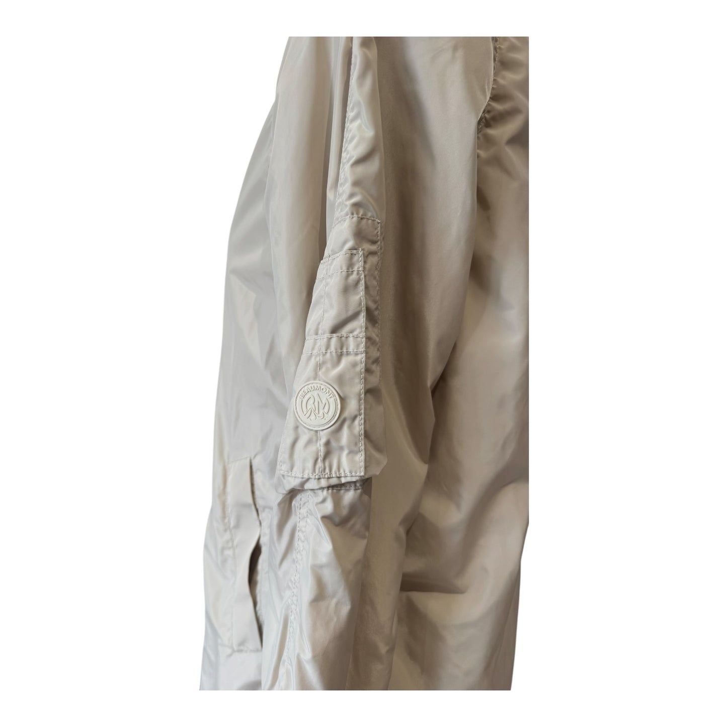 Beaumont Beige and Black Ali Bomber Coat - 10