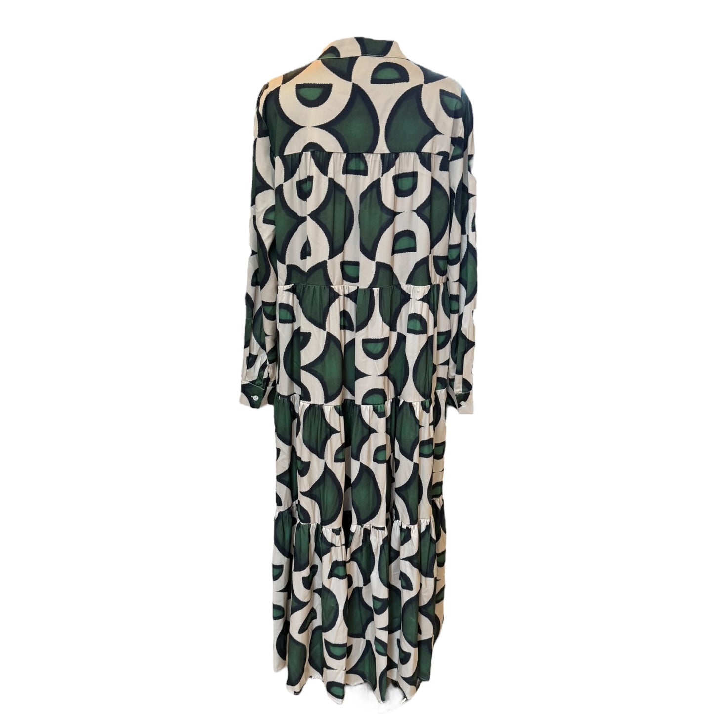 Anonyme Green and Black Gallery Damia Midi Dress -14/16