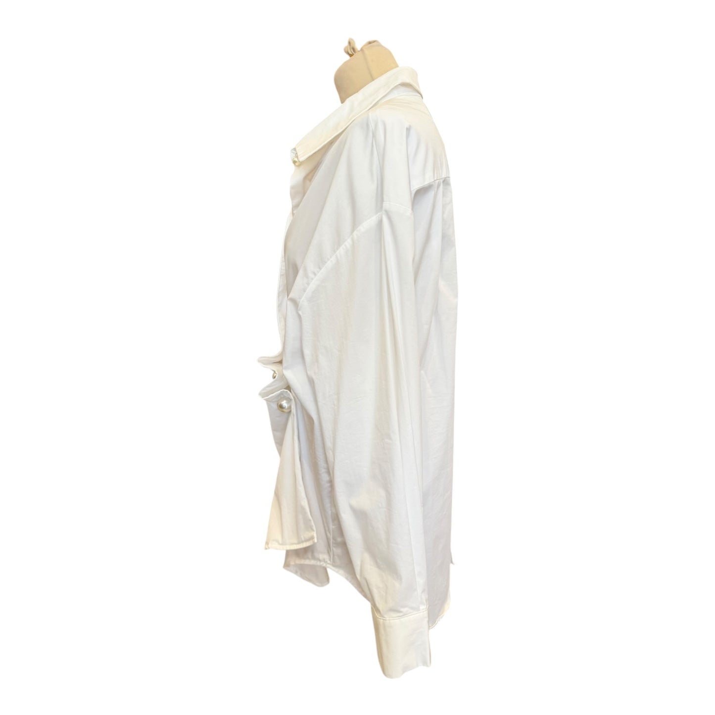 Uchuu White Pearl Button Shirt - 14