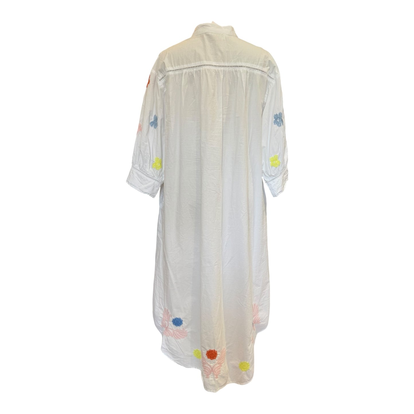 Noen White Embroidered Cotton Dress - 10