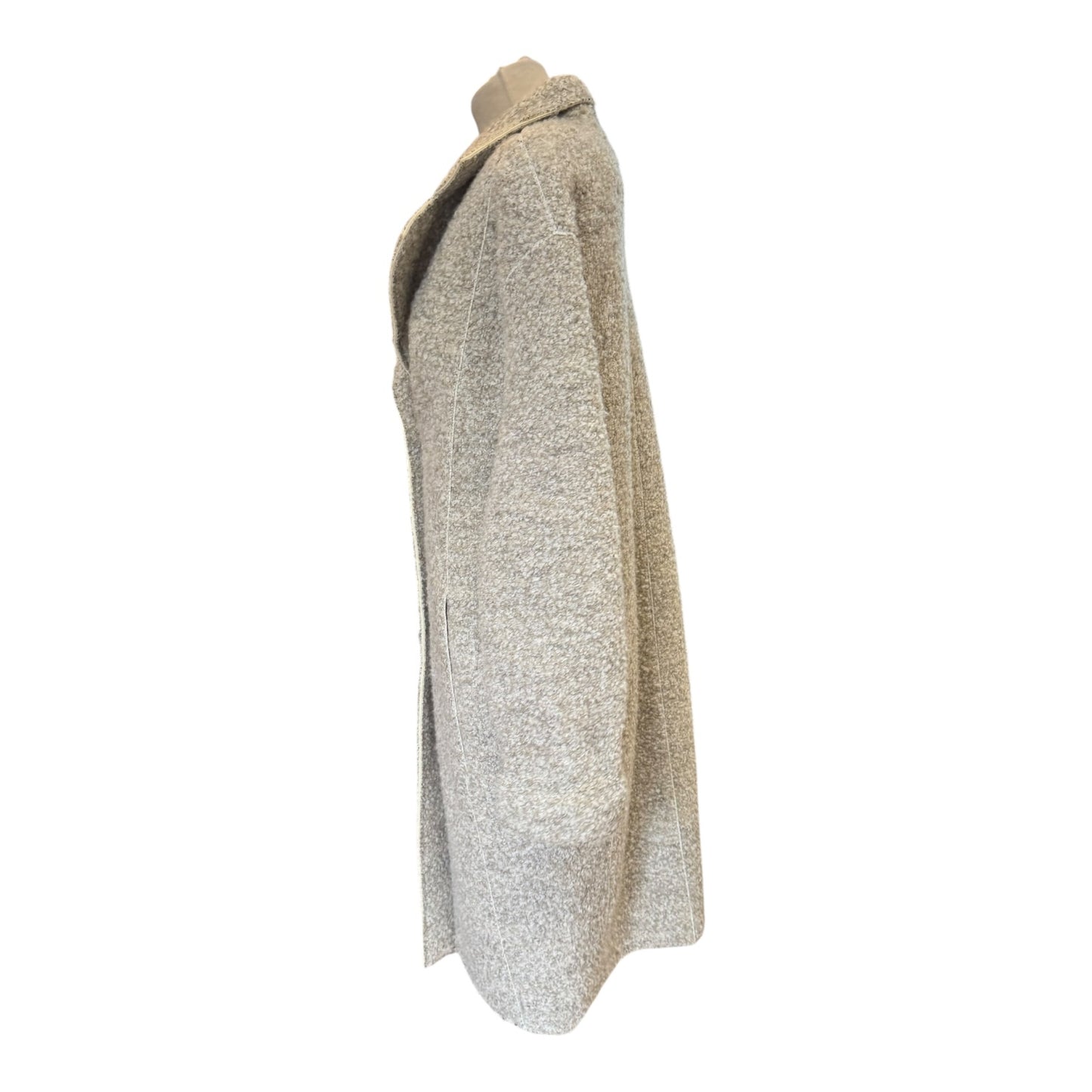 Annette Gortz Cream Beige Boucle Coat - 12