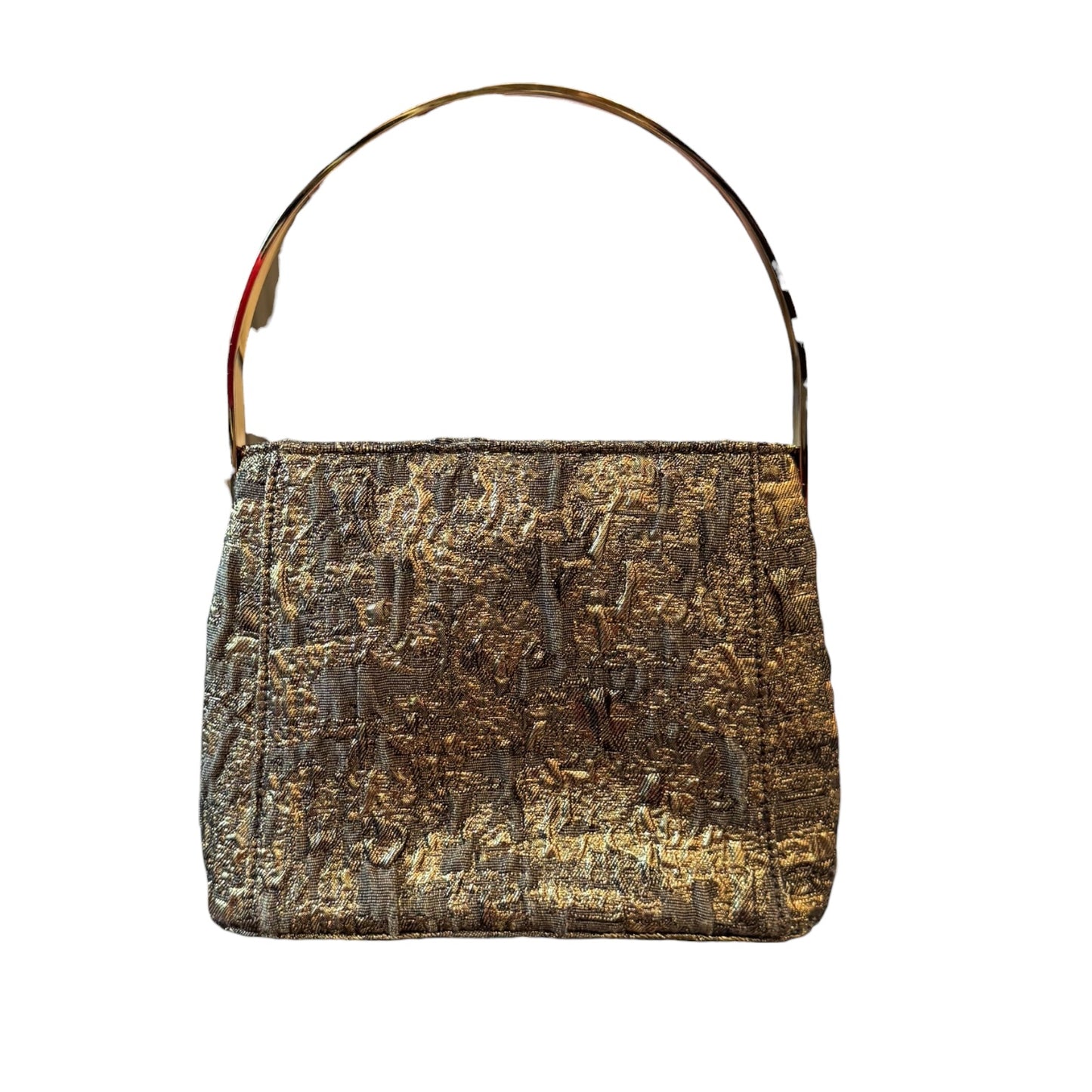& Other Stories Gold Jacquard and Diamante Bag