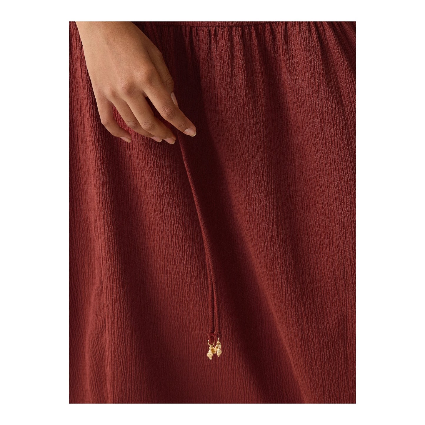 Jigsaw Brown Fine Crinkle Jersey Maxi Dress - 16