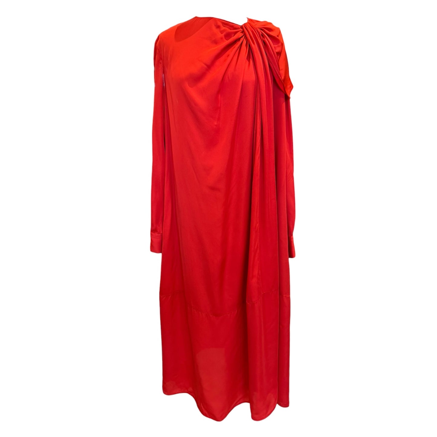 Mantu Red Draped Dress - 12/14 - NEW