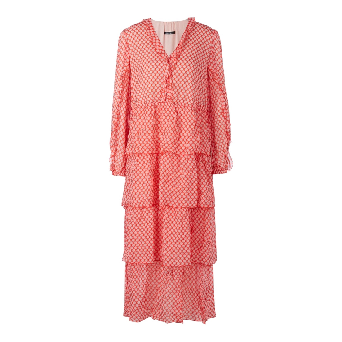 Marc Cain Orange Layered Dress - 14/16