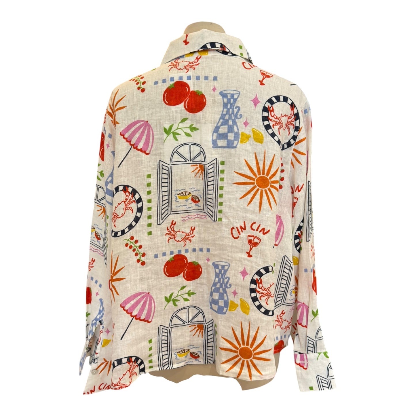 Cynthia Rowley Linen Patterned Top - 18/20 - NEW