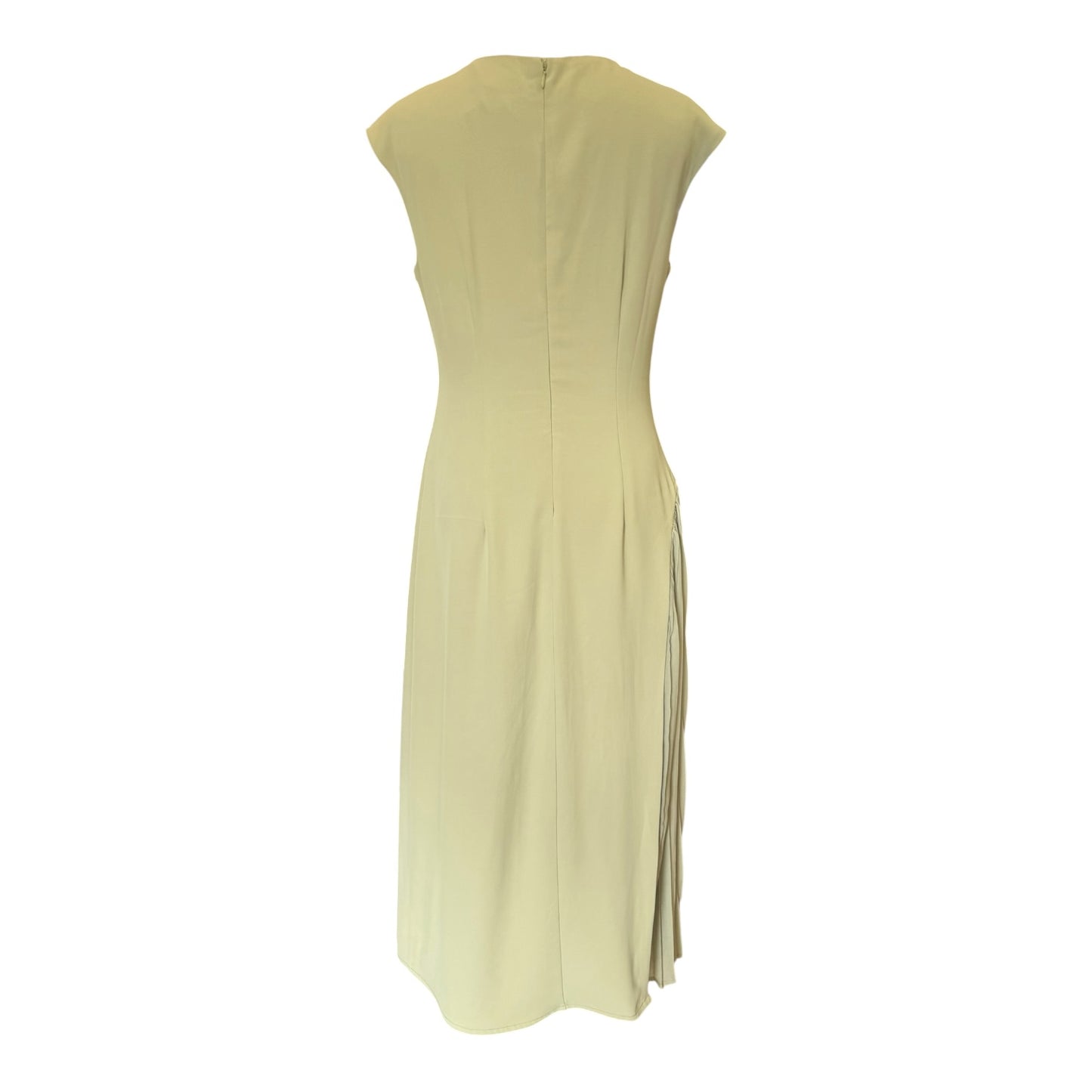 Six Stories Elena Cap Sleeve Pleated Maxi Dress Pistachio - 10