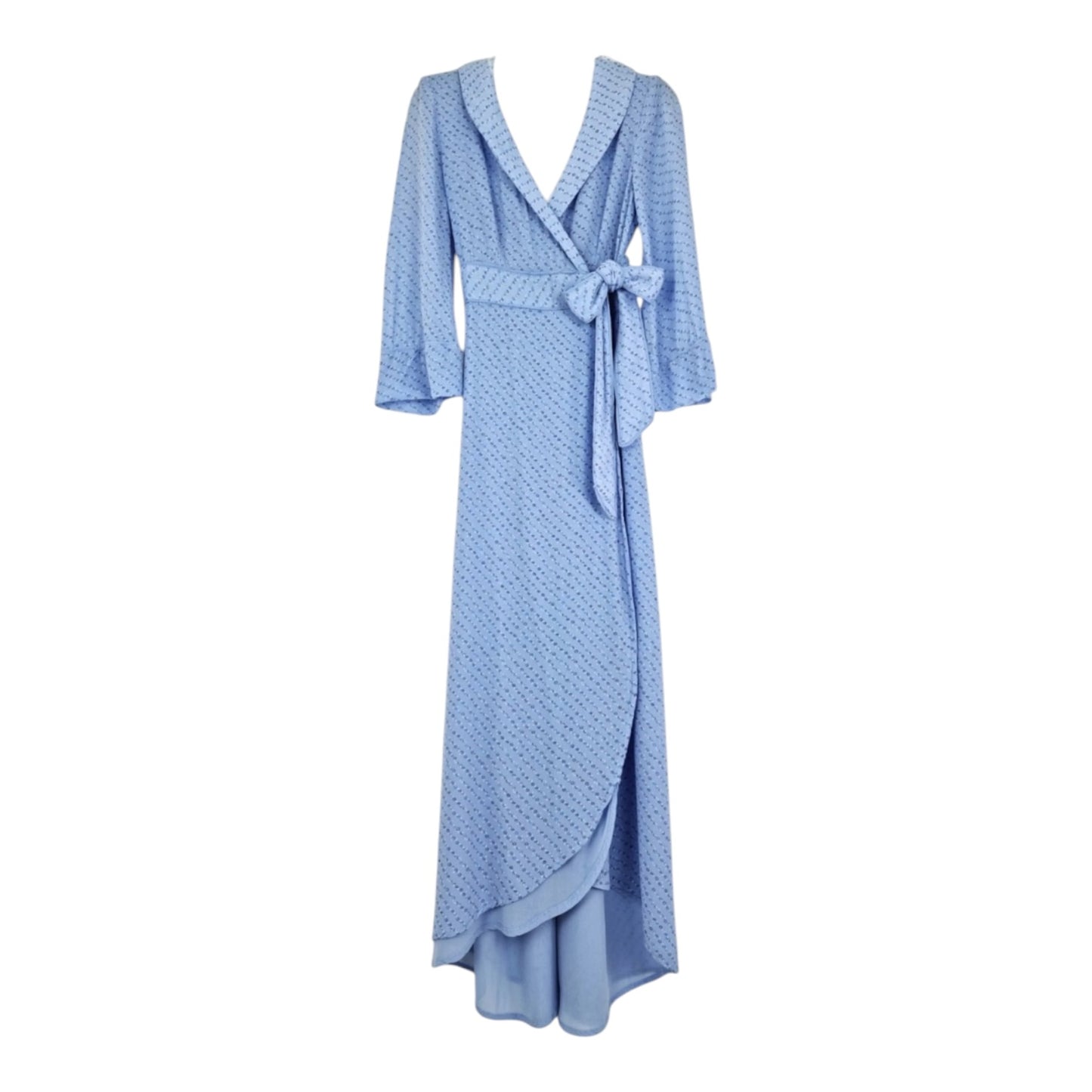Ganni Georgette Blue Floral Dress - 10