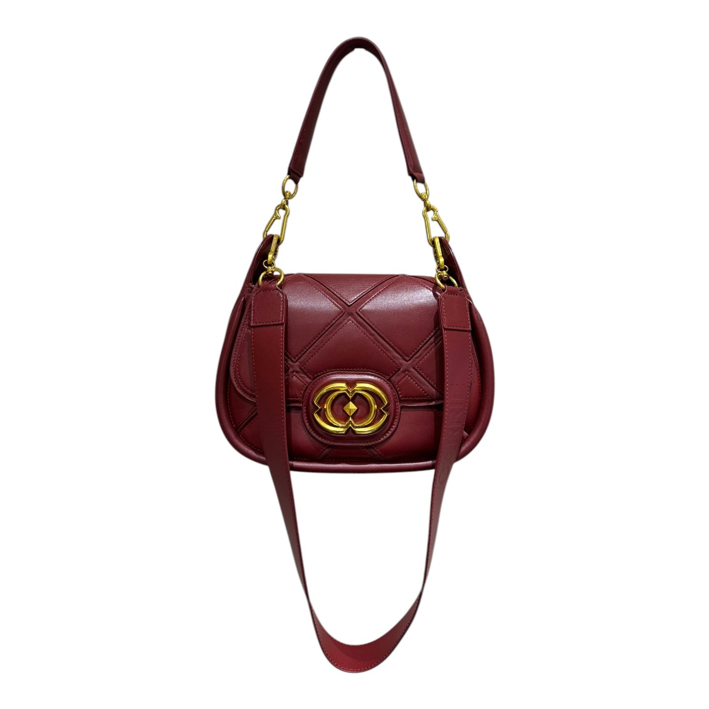 La Carrie Burgundy Bag with Two Straps