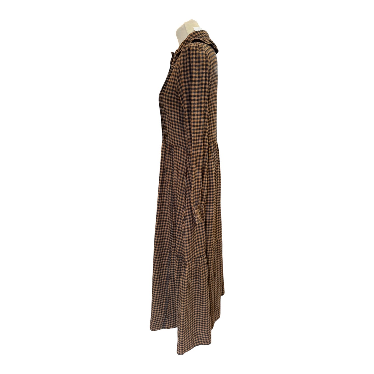 Brora Brown and Black Brushed Cotton Dress - 10