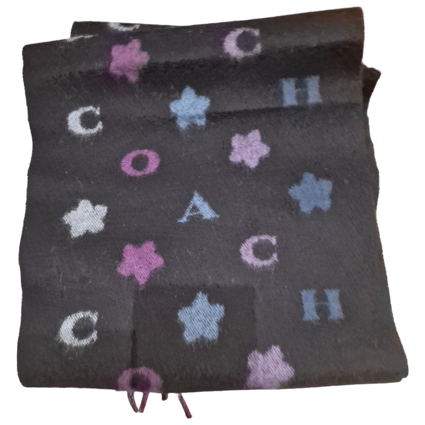 NEW Coach Navy Wool Scarf