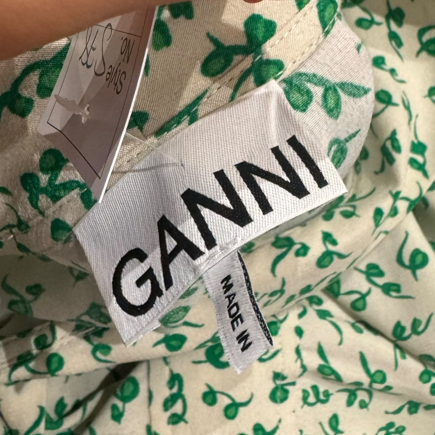 Ganni Green Floral Wrap Dress - 12