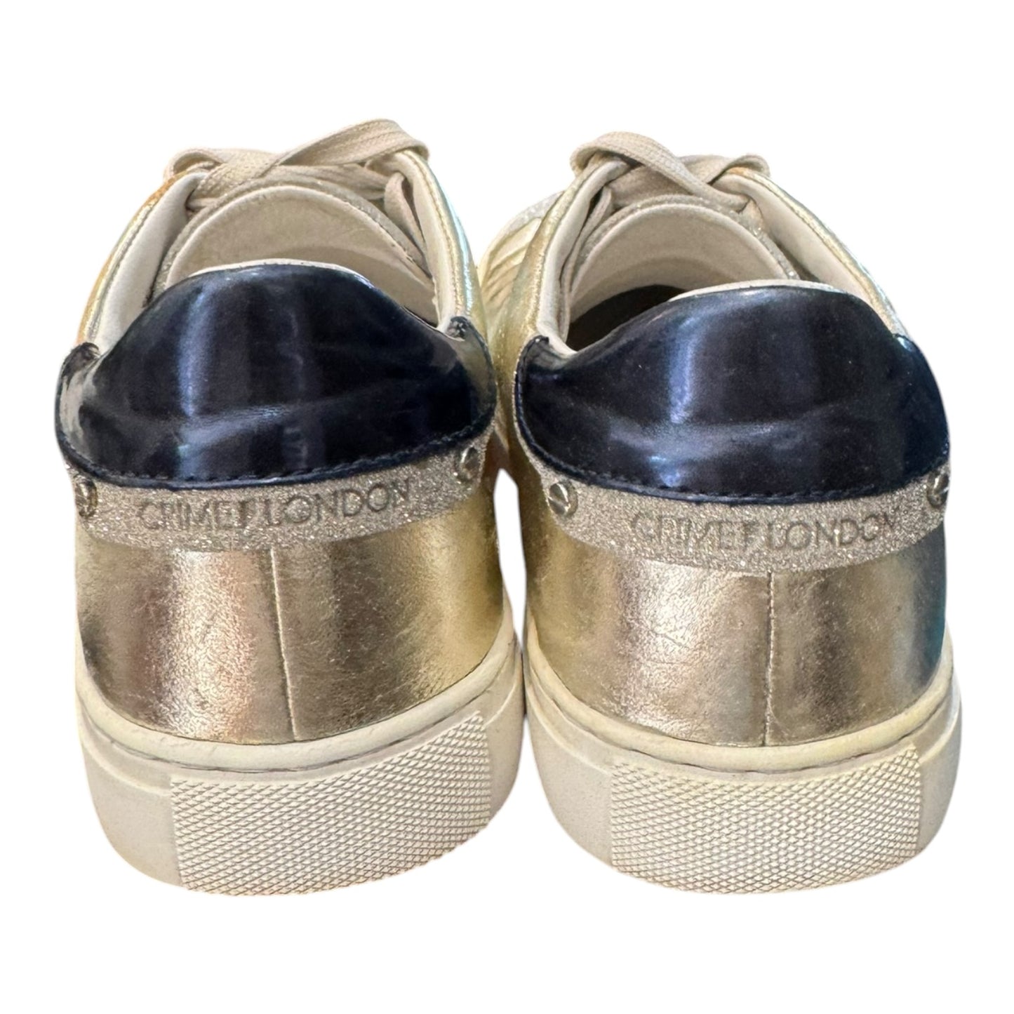 Crime London Champagne Silver Trainers - 37/4