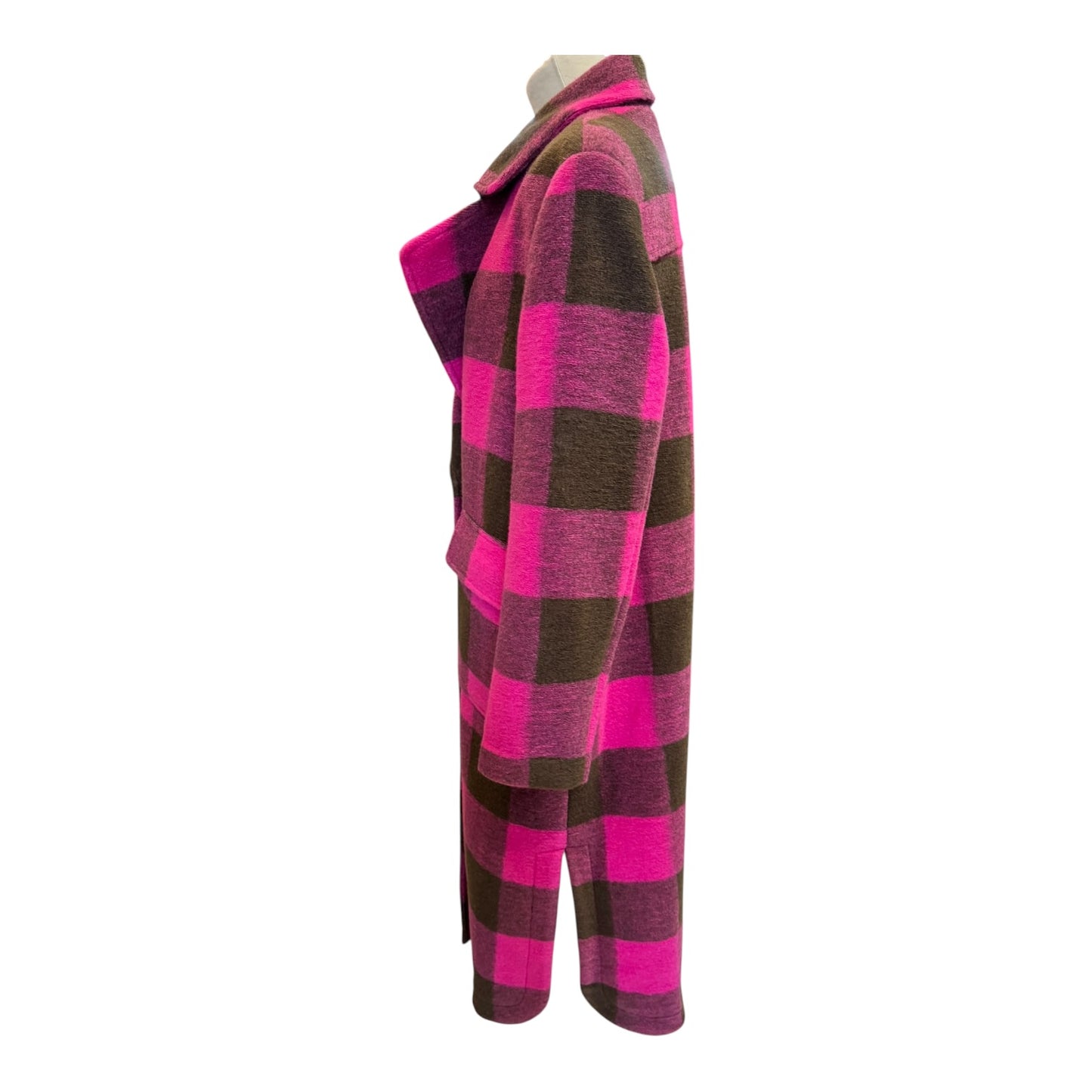Coercion Pink and Khaki Check Coat - 12