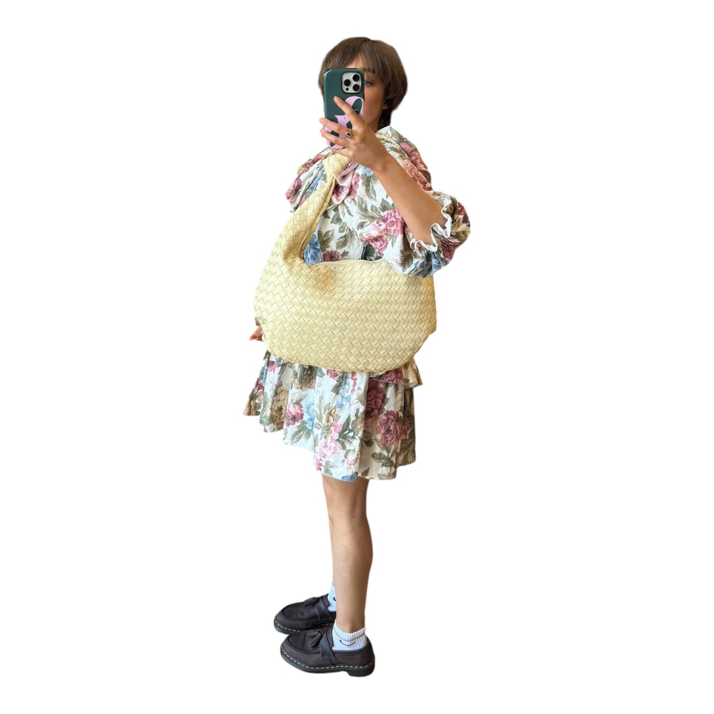 Anthropologie Melie Bianco Oversized Brigitte Bag Lemon