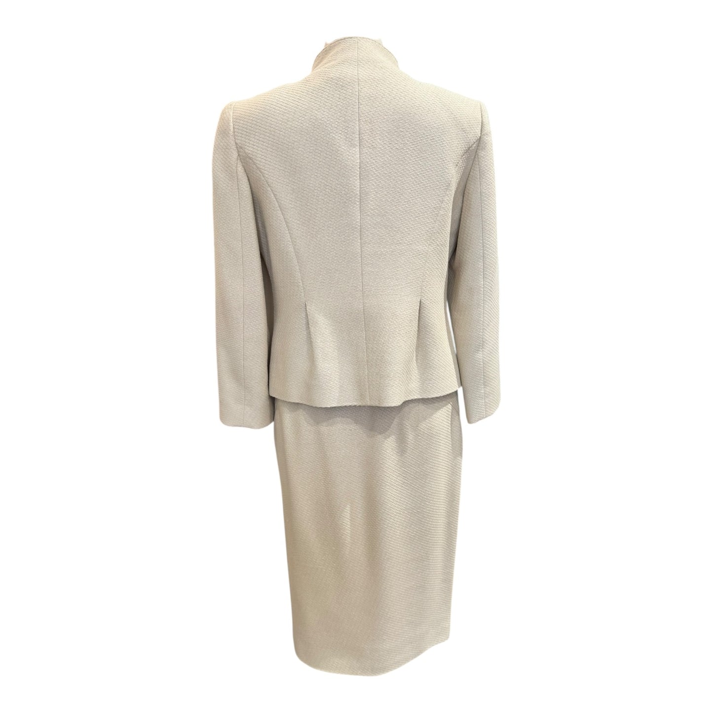 Valentino Cream Silk Skirt Suit - 10