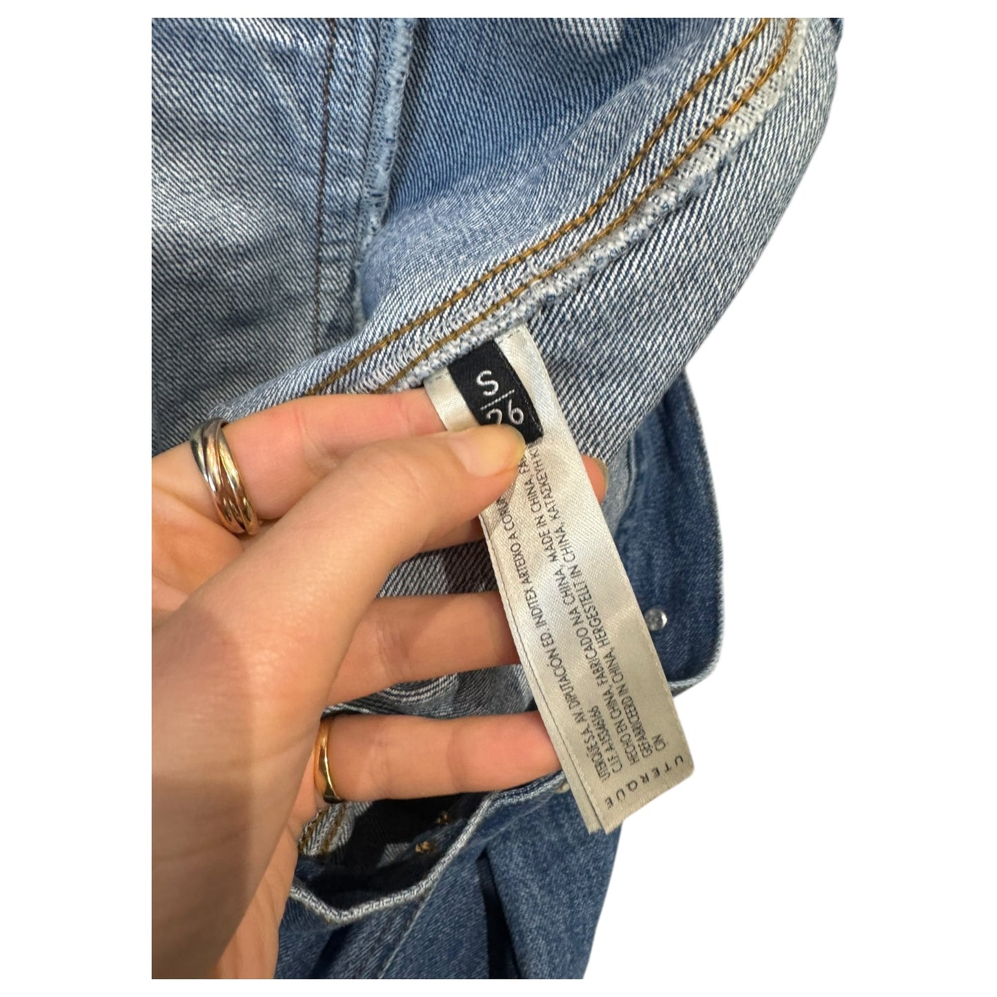 Uterqüe Denim Pearl Jacket - 10/12