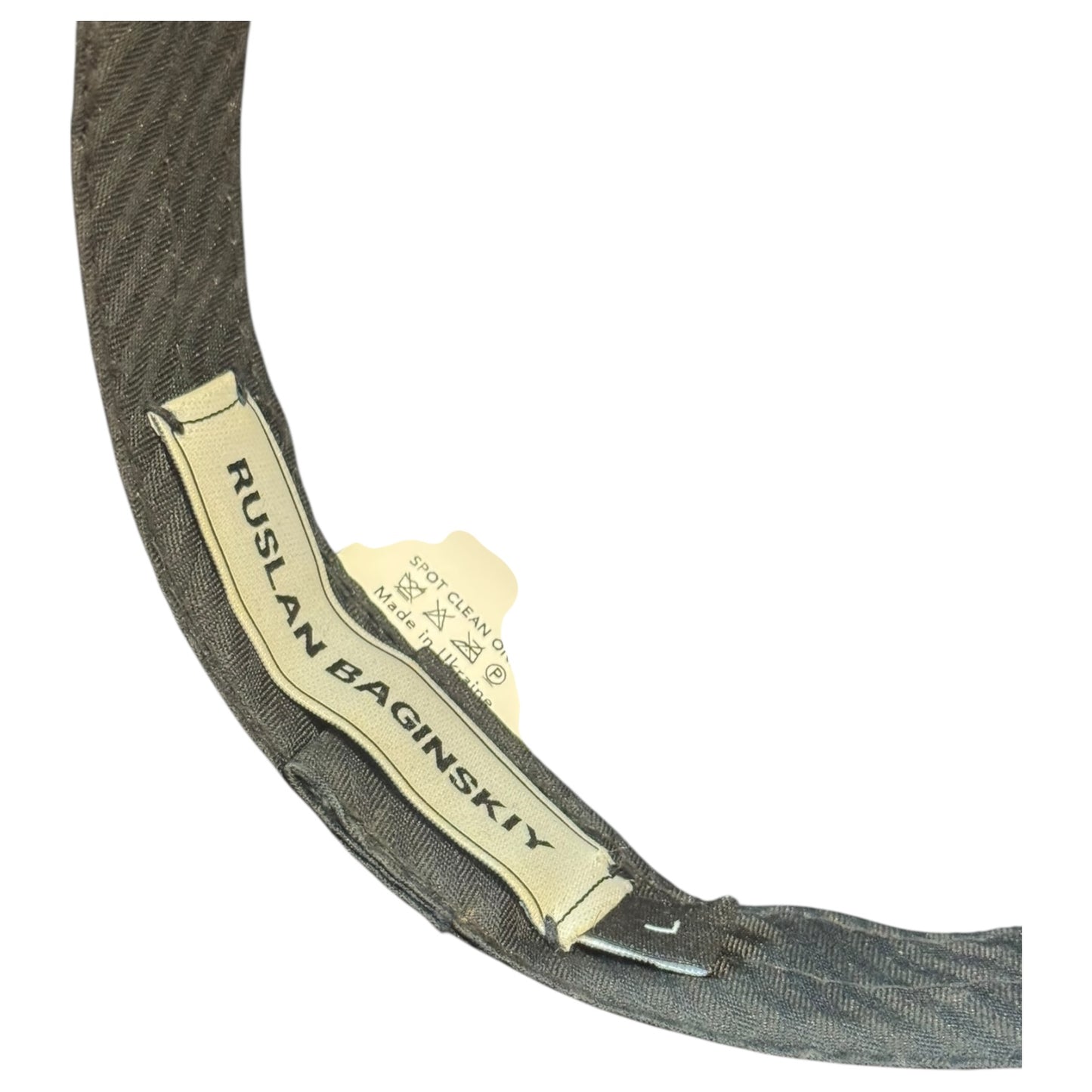 Ruslan Baginskiy Black Fedora Hat Crystals And Pearls - L