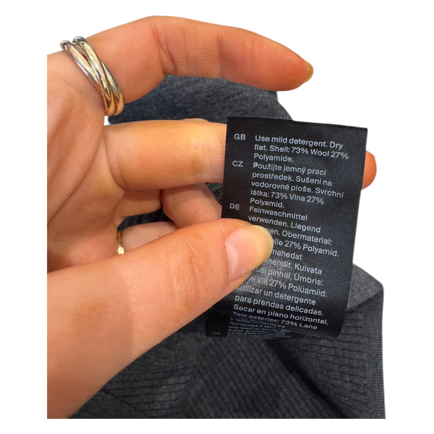 COS Grey Rib Wool Blend Cardigan - 12