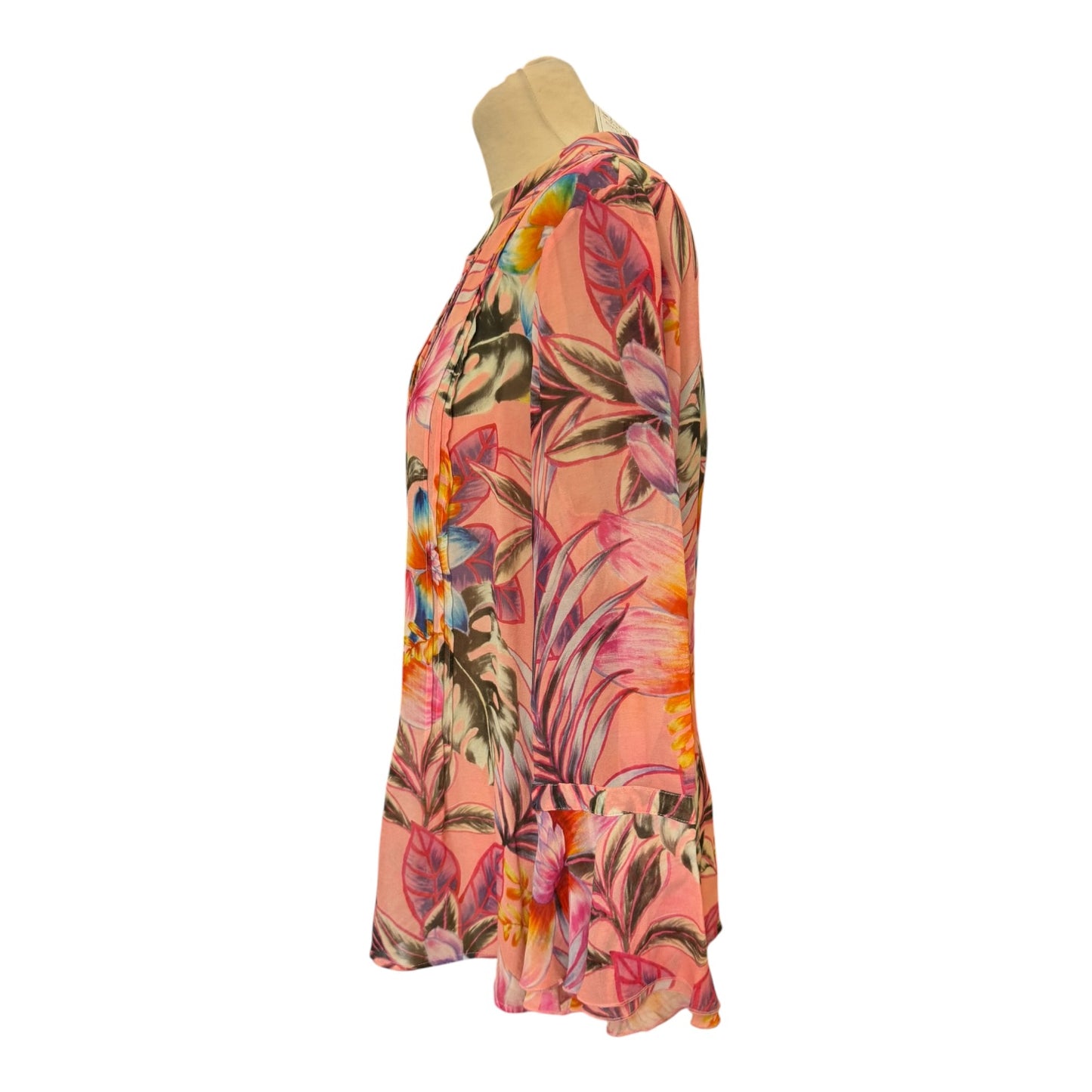 Luisa Cerano Pink Patterned Silk Top - 12