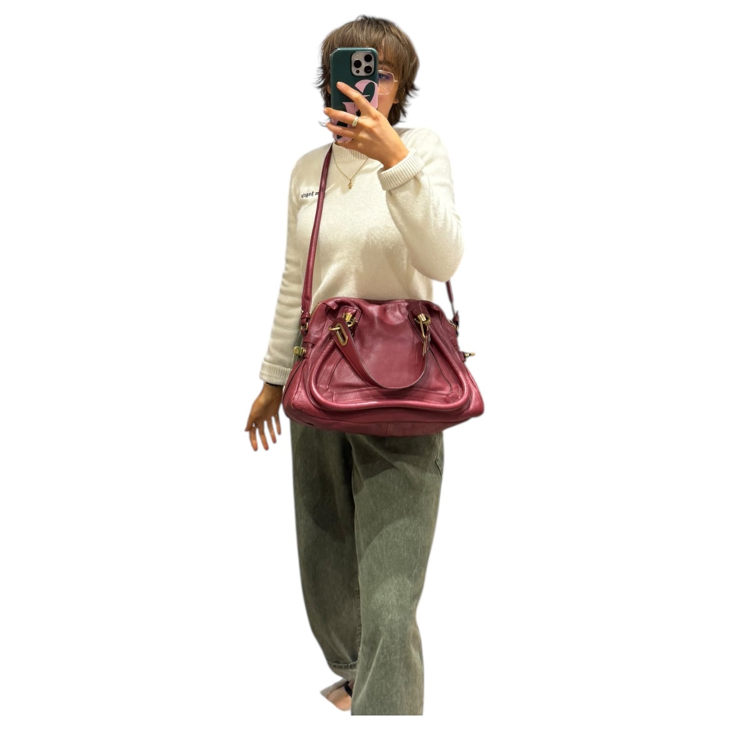 Chloé Paraty 2Way Bag in Brick Red