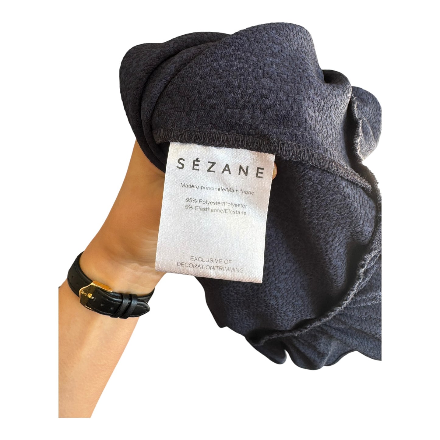 Sezane Navy Peplum Top - 10
