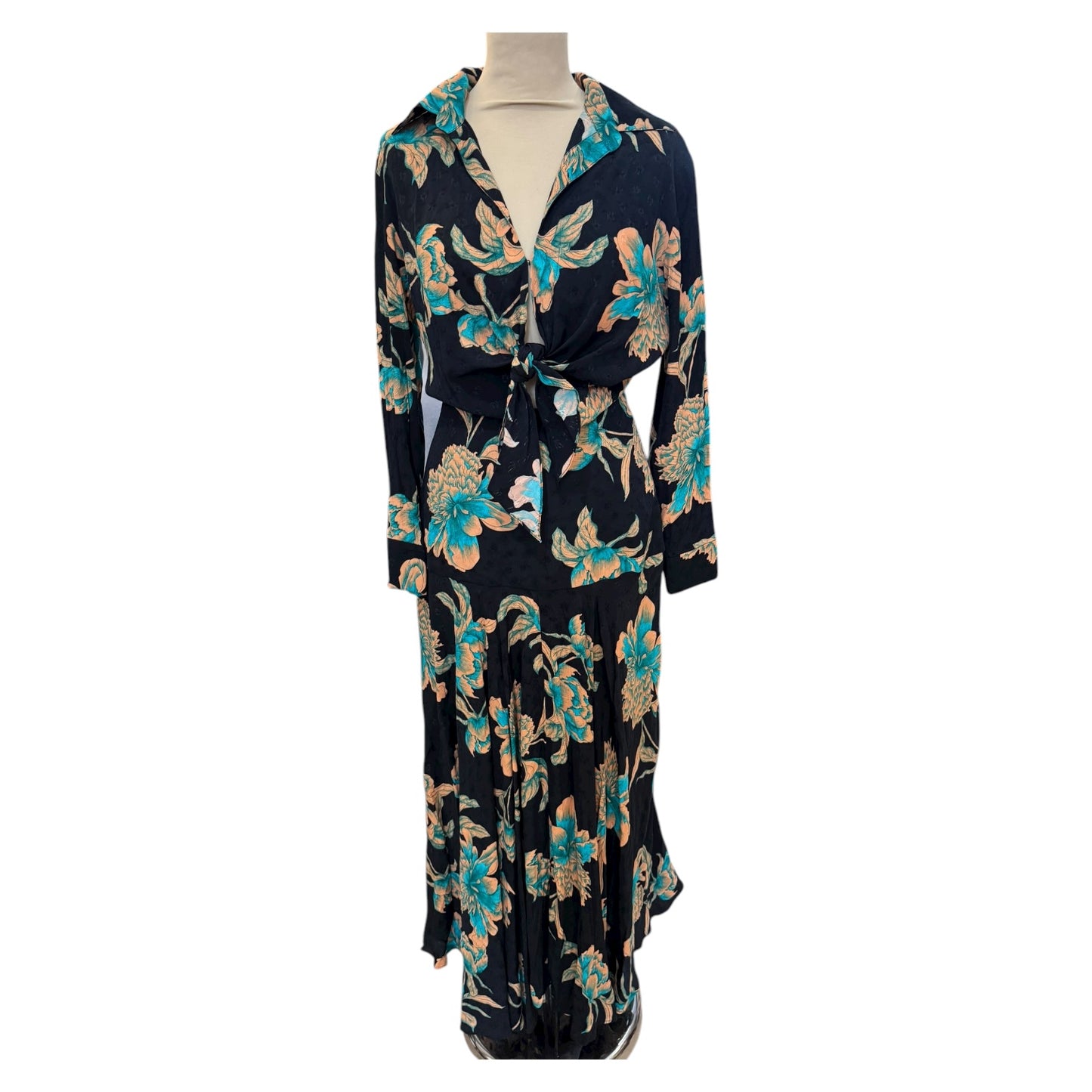 Sandro Blaire Navy Floral Dress - 8/10 - NEW