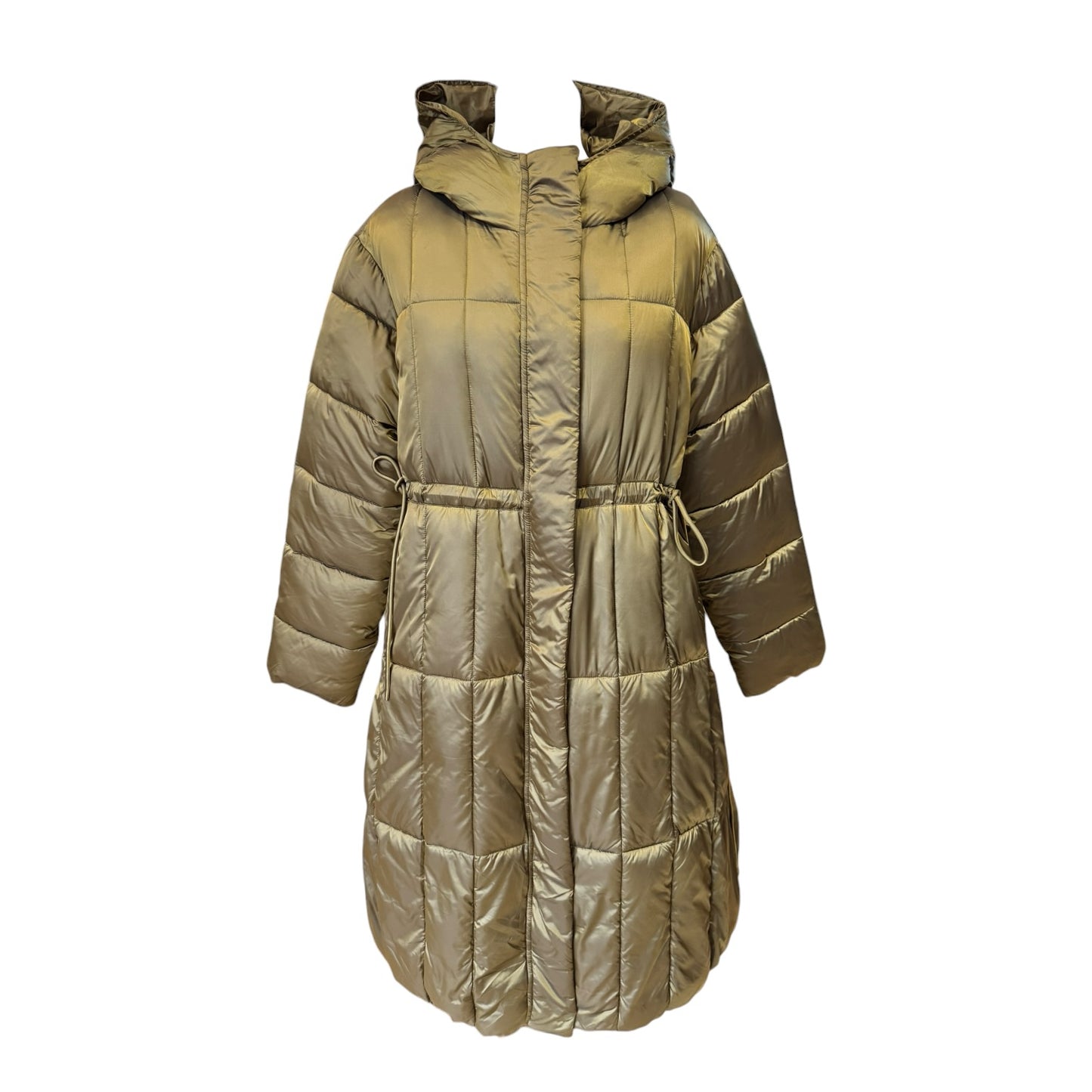 Caractere Olive Gold Puffer Coat - 12