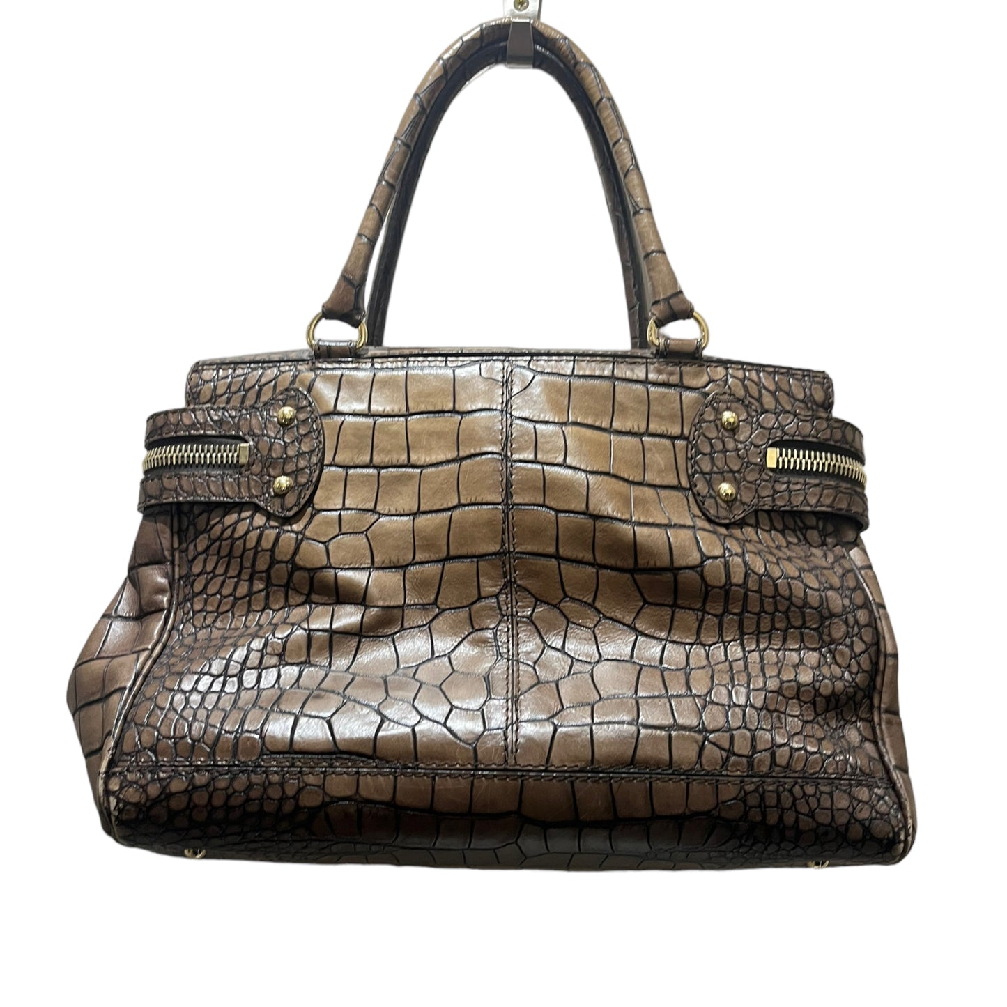 Max Mara Medium Brown Croc Bag