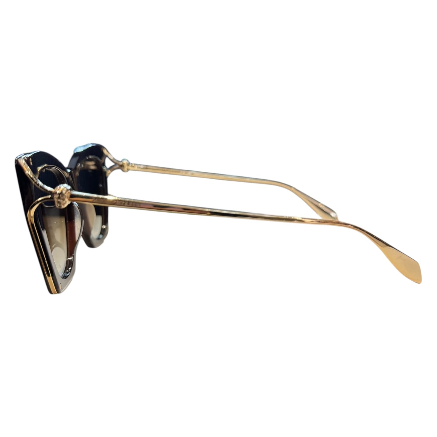 Alexander McQueen Brown and Gold Sunglasses - XL